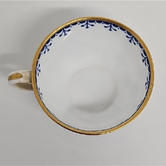 Spode Copelands China England Y6141 Blue Floral Mini Teacup-Saucer w/Gold Trim - Picture 6 of 10